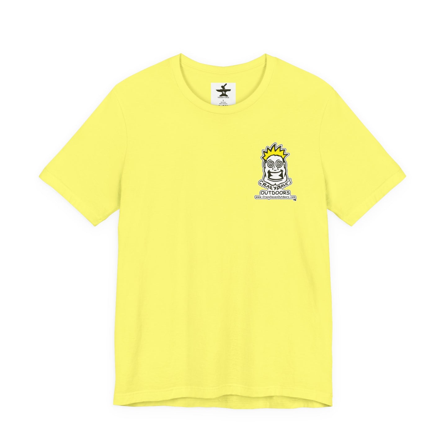 Crazy Daves Outdoors Logo Front and Back- Tee - Front- Unisex Jersey Short Sleeve Tee