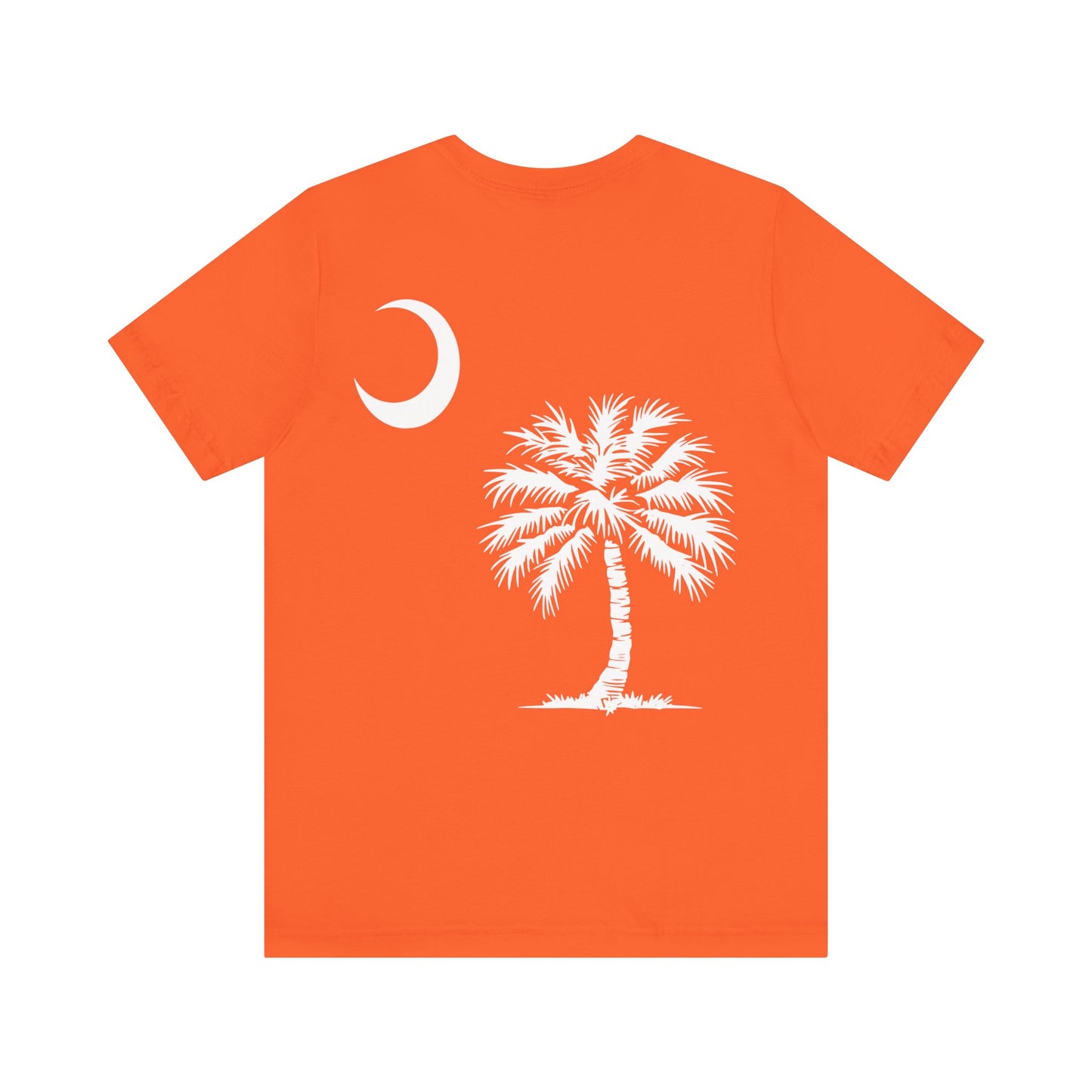 Palmetto Tree and Crescent - Front and Back Print - Unisex Jersey Short Sleeve Tee