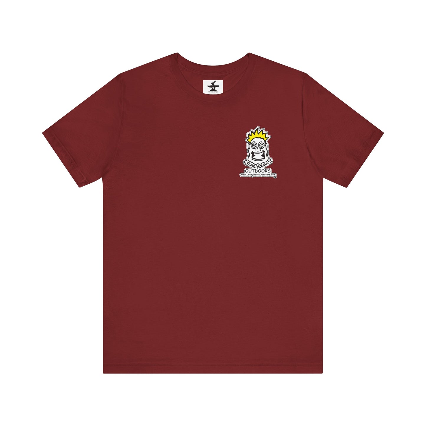 Crazy Daves Outdoors Logo Front and Back- Tee - Front- Unisex Jersey Short Sleeve Tee