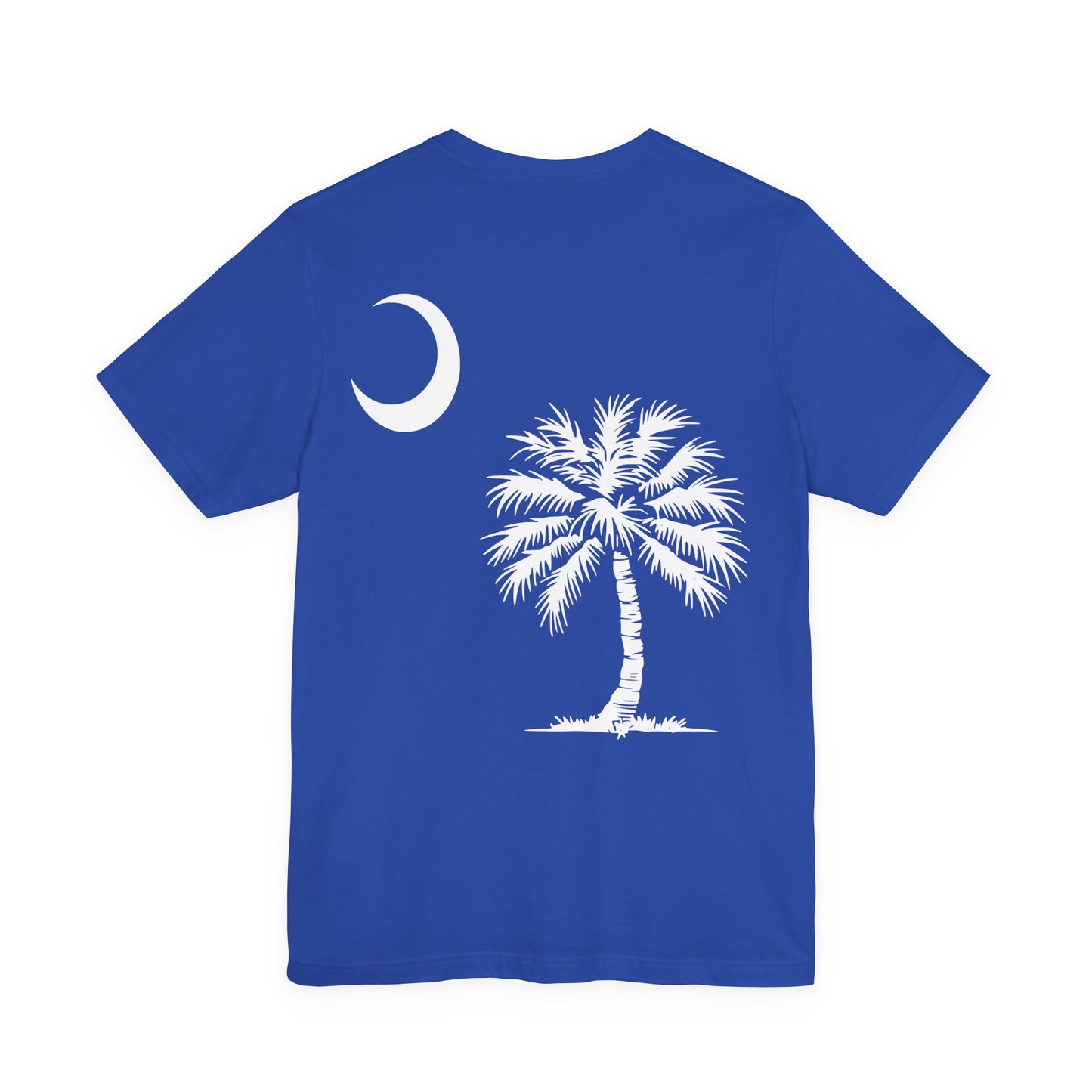 Palmetto Tree and Crescent - Front and Back Print - Unisex Jersey Short Sleeve Tee