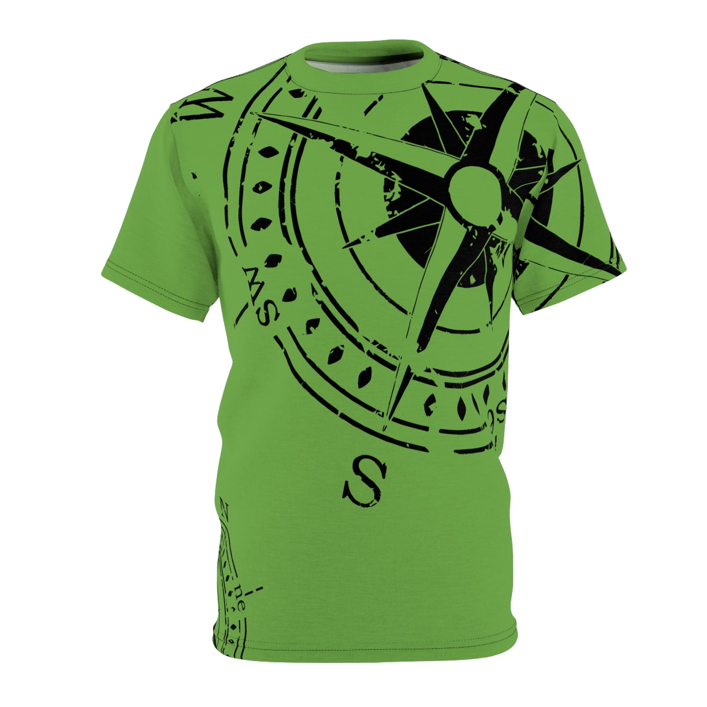 TF - Compass Abstract - Green - Unisex Cut & Sew Tee (AOP)