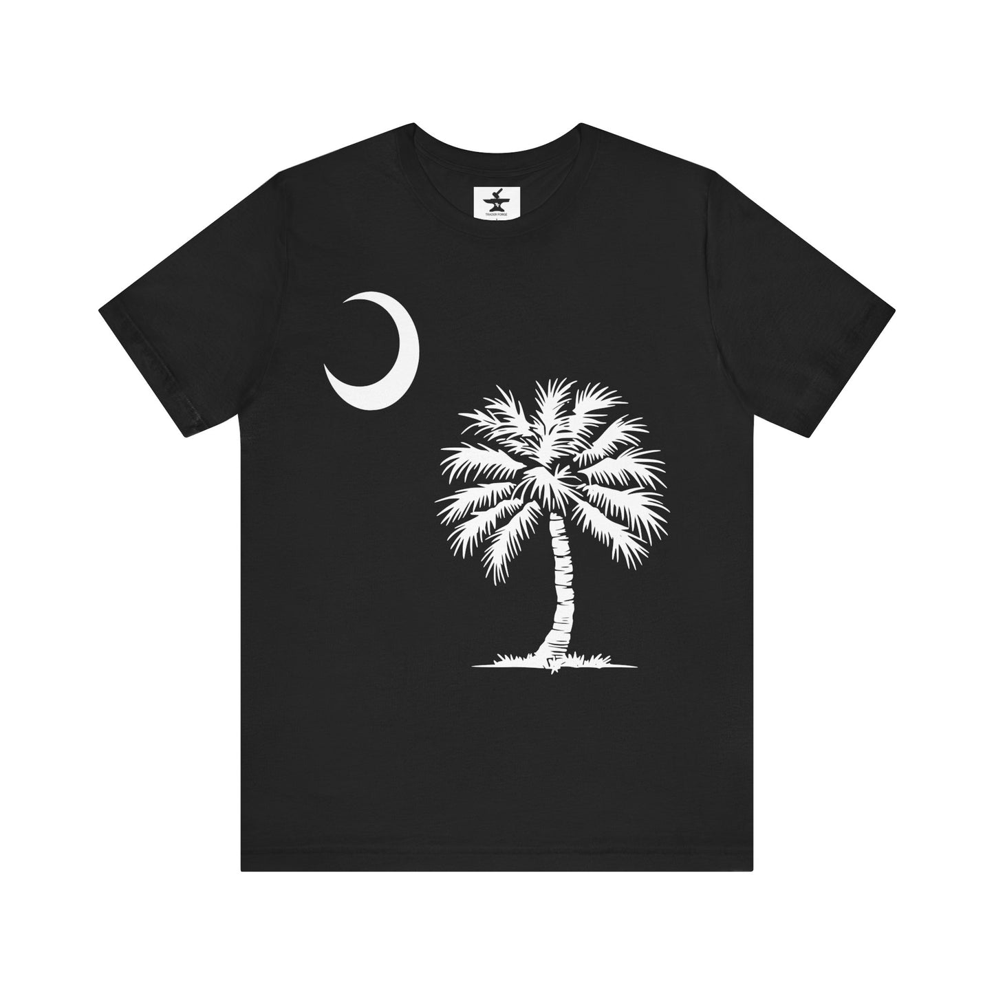 Palmetto Tree and Crescent Tee Shirt-Unisex Jersey Short Sleeve Tee