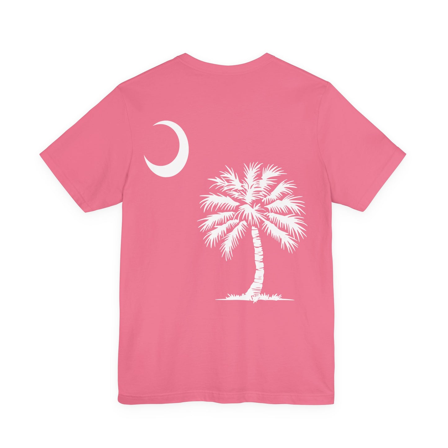 Palmetto Tree and Crescent - Front and Back Print - Unisex Jersey Short Sleeve Tee