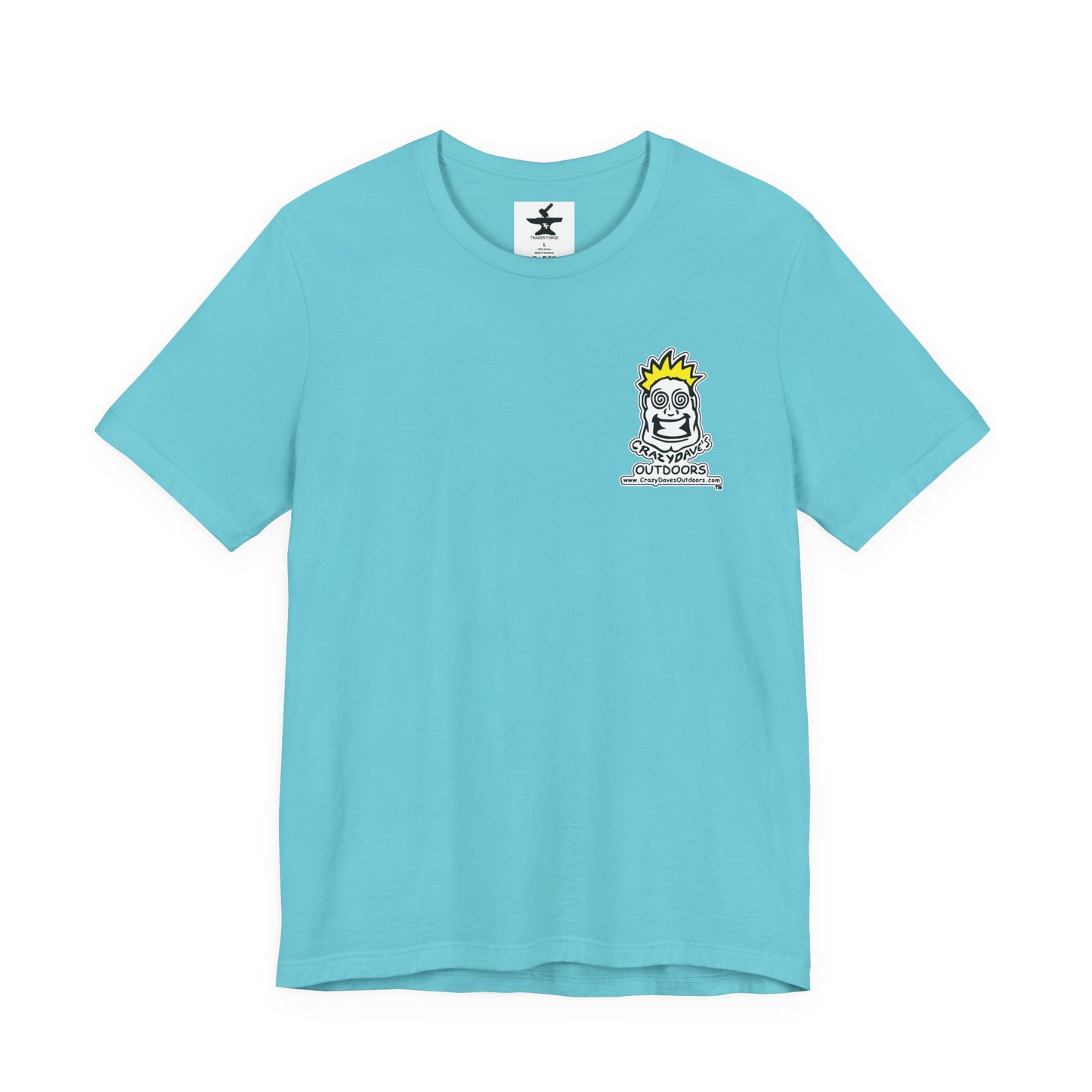 Crazy Daves Outdoors Logo Front and Back- Tee - Front- Unisex Jersey Short Sleeve Tee