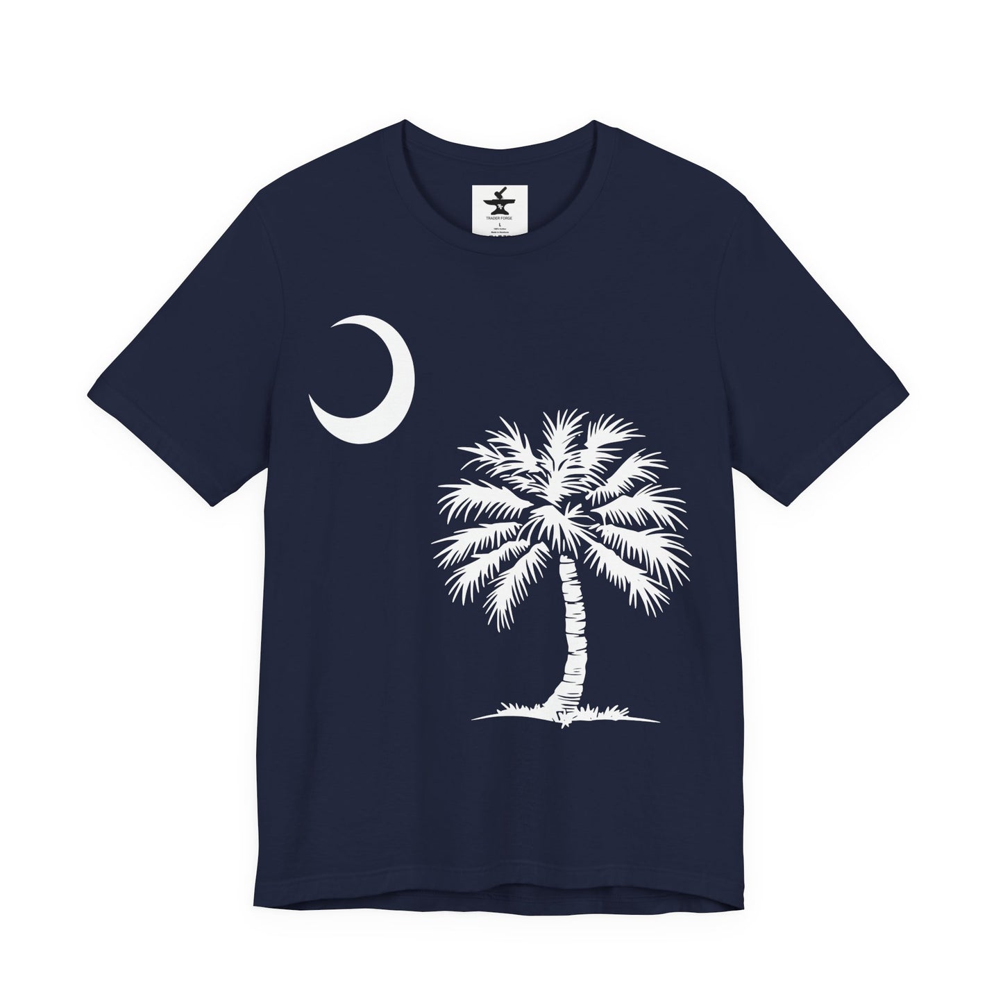 Palmetto Tree and Crescent Tee Shirt-Unisex Jersey Short Sleeve Tee