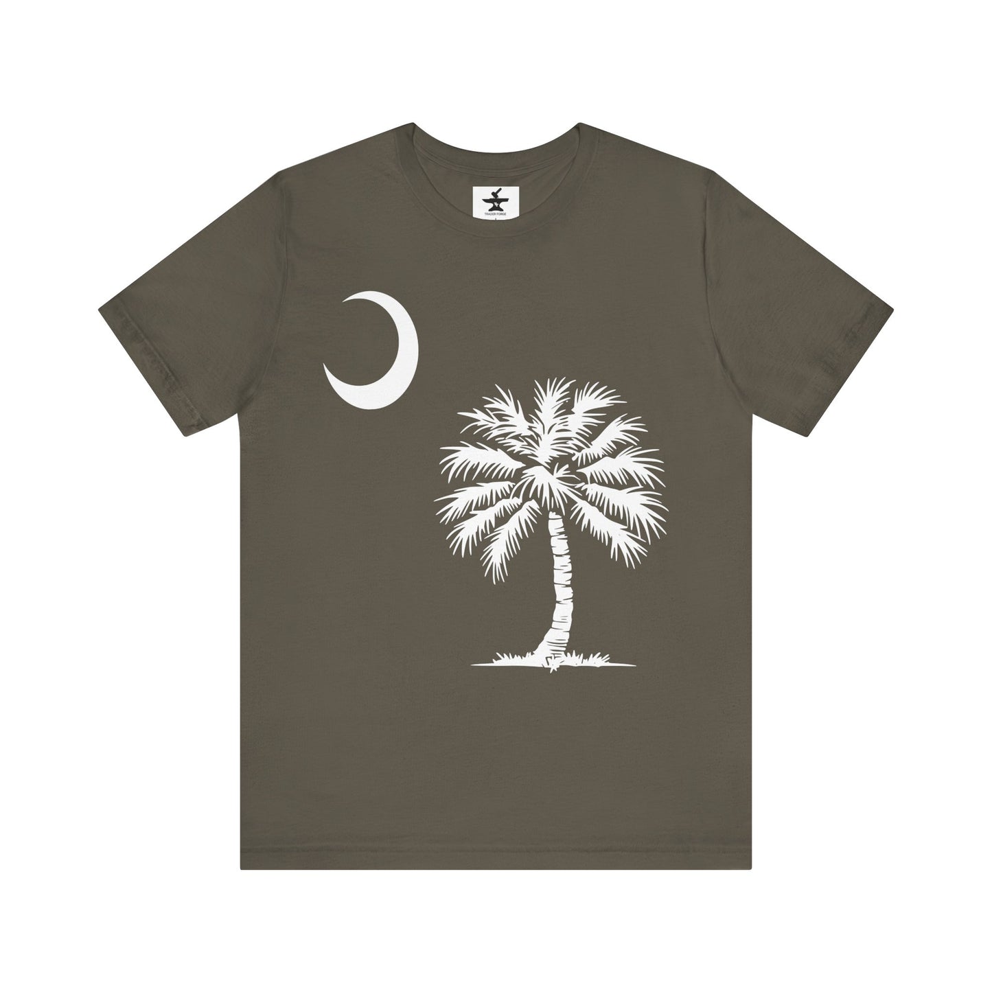 Palmetto Tree and Crescent Tee Shirt-Unisex Jersey Short Sleeve Tee