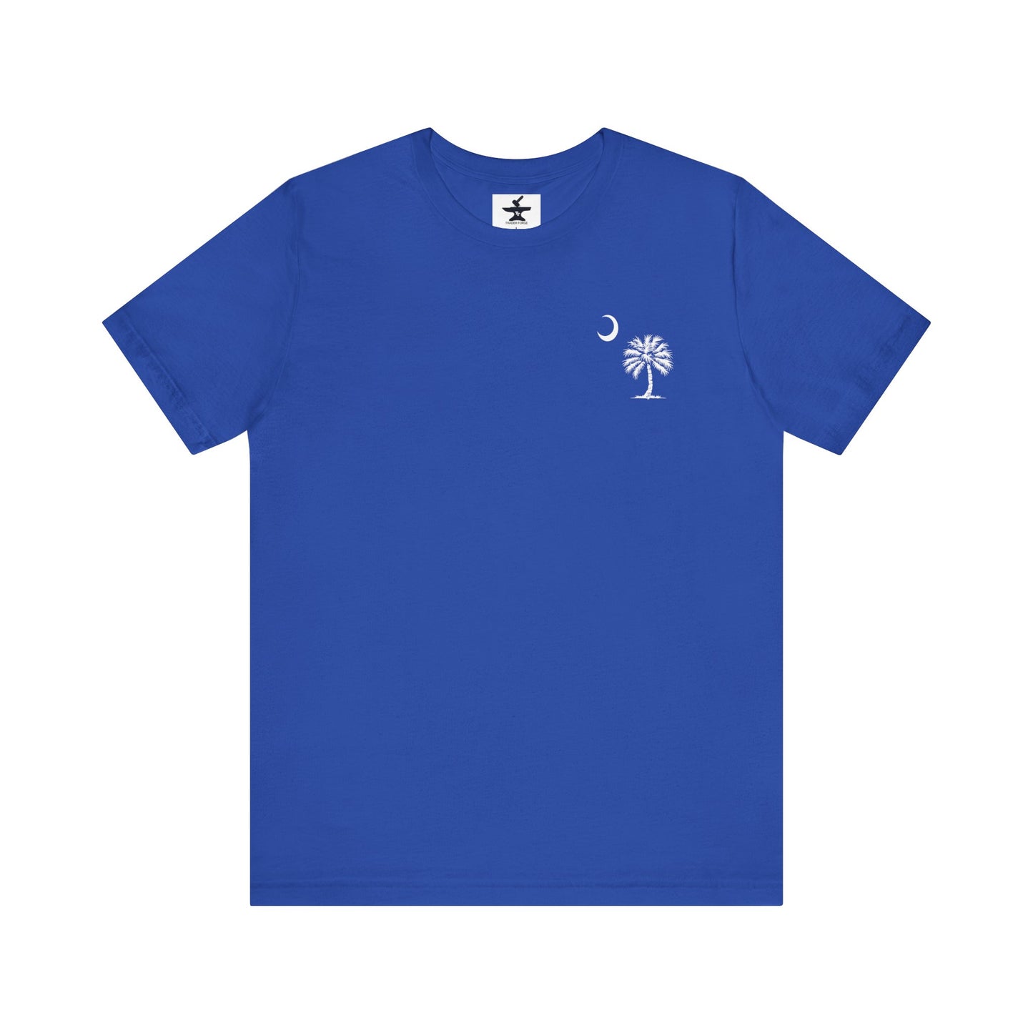 Palmetto Tree and Crescent - Front and Back Print - Unisex Jersey Short Sleeve Tee