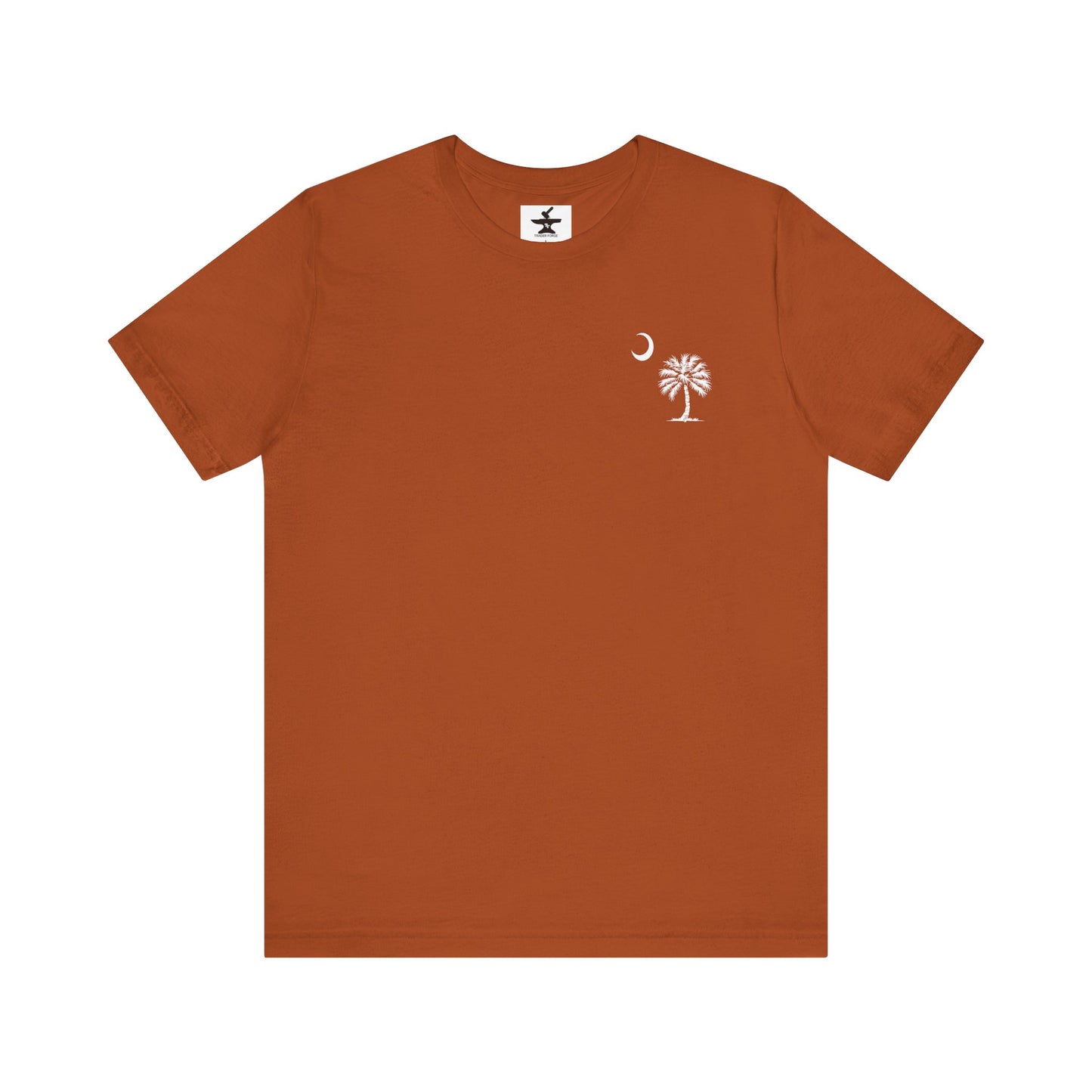 Palmetto Tree and Crescent - Front and Back Print - Unisex Jersey Short Sleeve Tee
