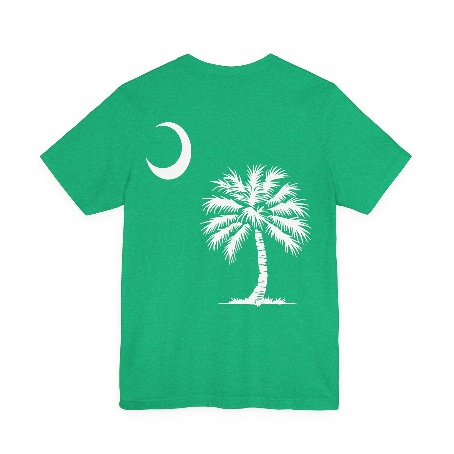Palmetto Tree and Crescent - Front and Back Print - Unisex Jersey Short Sleeve Tee