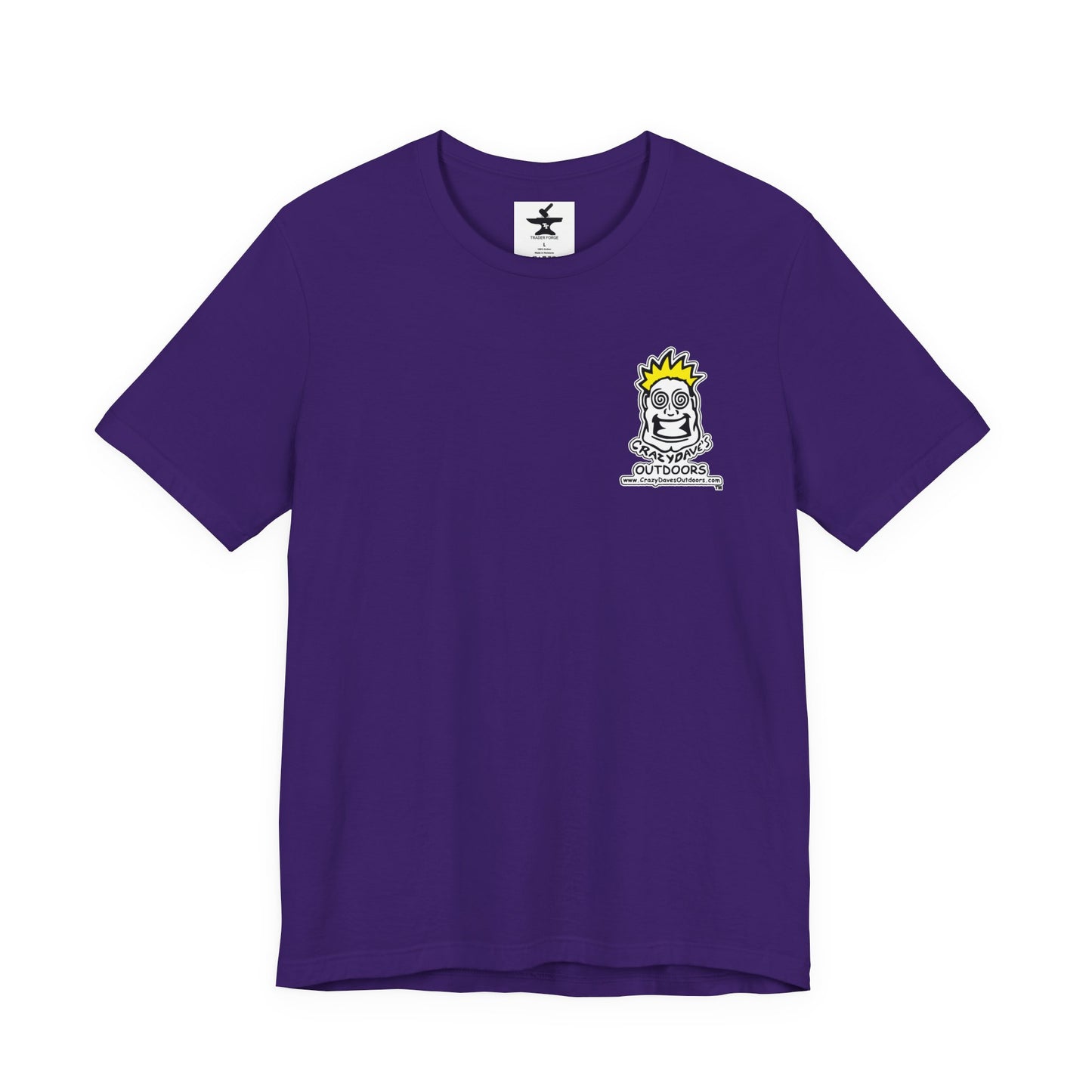 Crazy Daves Outdoors Logo Front and Back- Tee - Front- Unisex Jersey Short Sleeve Tee