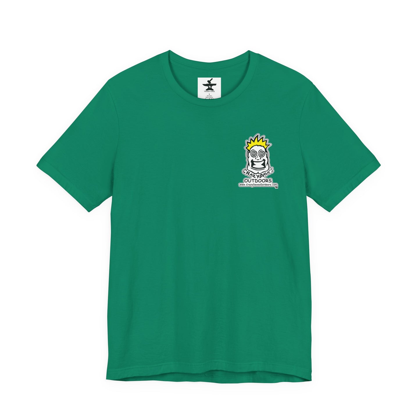 Crazy Daves Outdoors Logo Front and Back- Tee - Front- Unisex Jersey Short Sleeve Tee