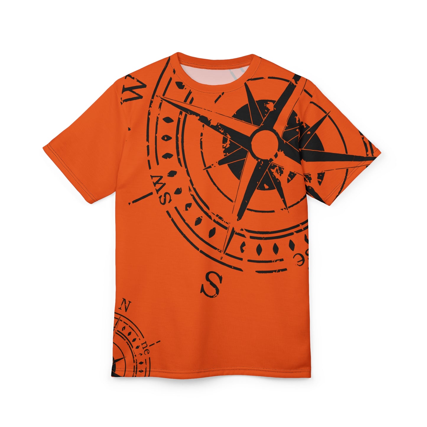 TF - Compass Abstract - Orange - Unisex Cut & Sew Tee (AOP)