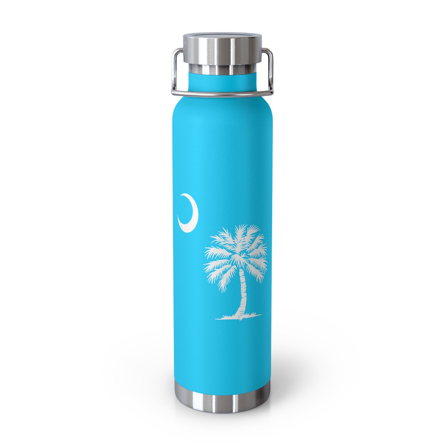 CDO - Palmetto and Crescent - Stylish Insulated Water Bottle, 22oz, Copper Vacuum Flask, Outdoor Hydration Gift, Eco-Friendly Travel Mug, SC Palmetto State Design