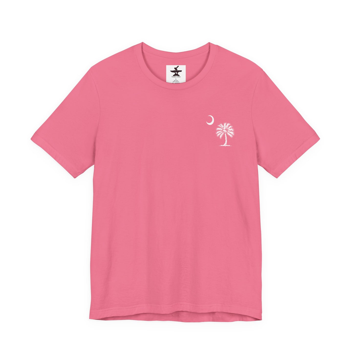 Palmetto Tree and Crescent - Front and Back Print - Unisex Jersey Short Sleeve Tee