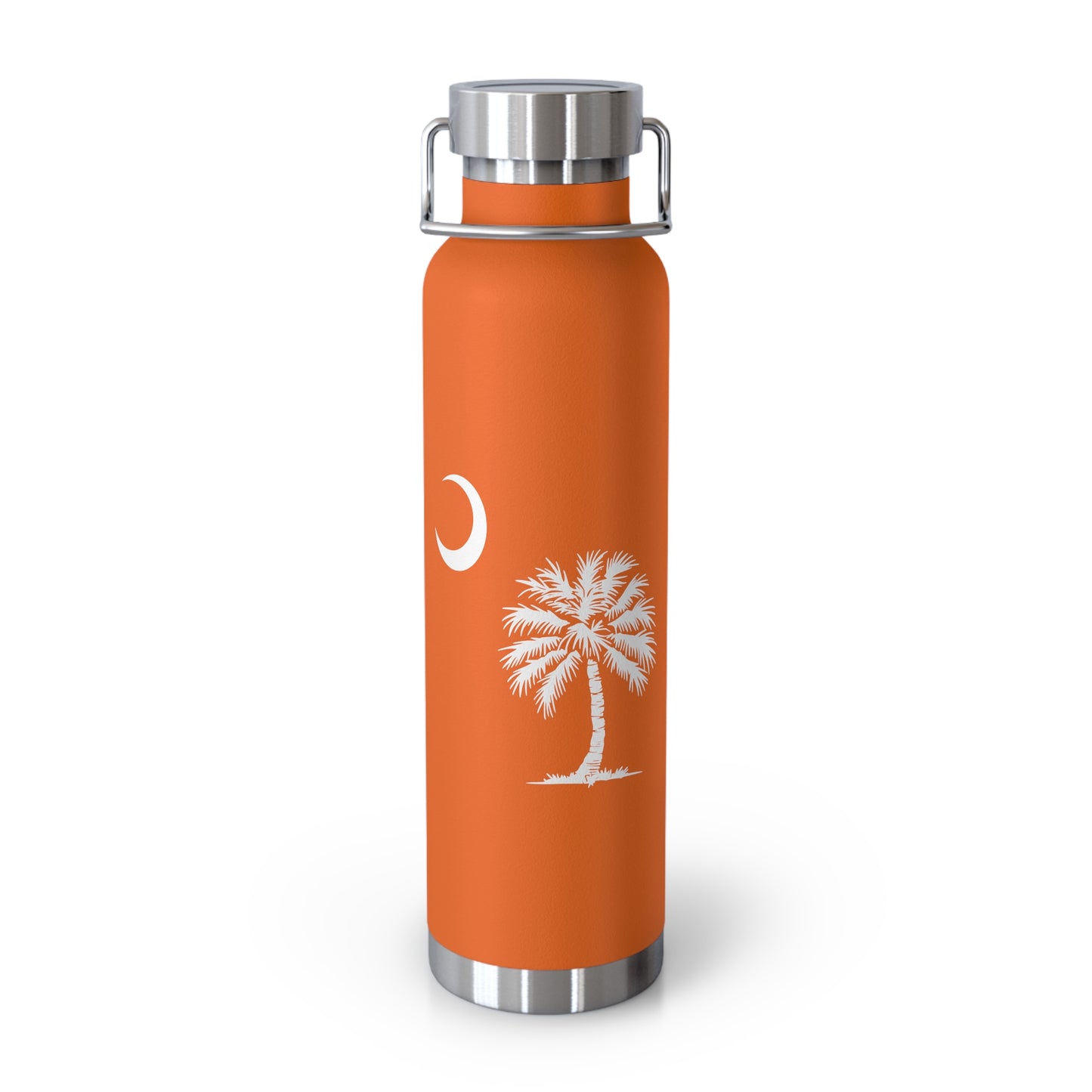 CDO - Palmetto and Crescent - Stylish Insulated Water Bottle, 22oz, Copper Vacuum Flask, Outdoor Hydration Gift, Eco-Friendly Travel Mug, SC Palmetto State Design