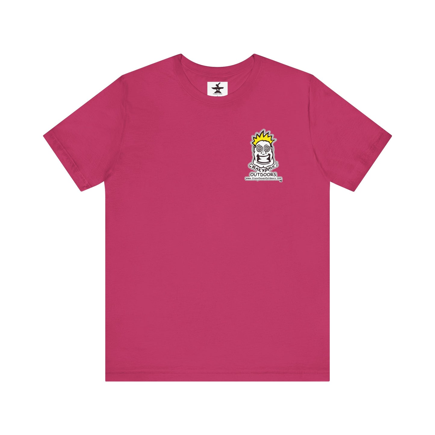 Crazy Daves Outdoors Logo Front and Back- Tee - Front- Unisex Jersey Short Sleeve Tee
