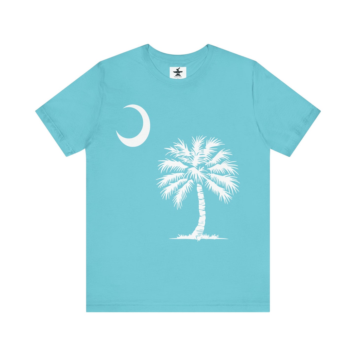 Palmetto Tree and Crescent Tee Shirt-Unisex Jersey Short Sleeve Tee