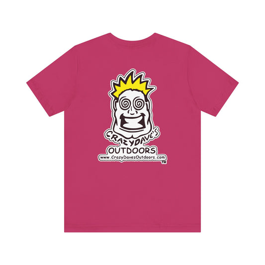 Crazy Daves Outdoors Logo  Front and Back- Tee - Front- Unisex Jersey Short Sleeve Tee