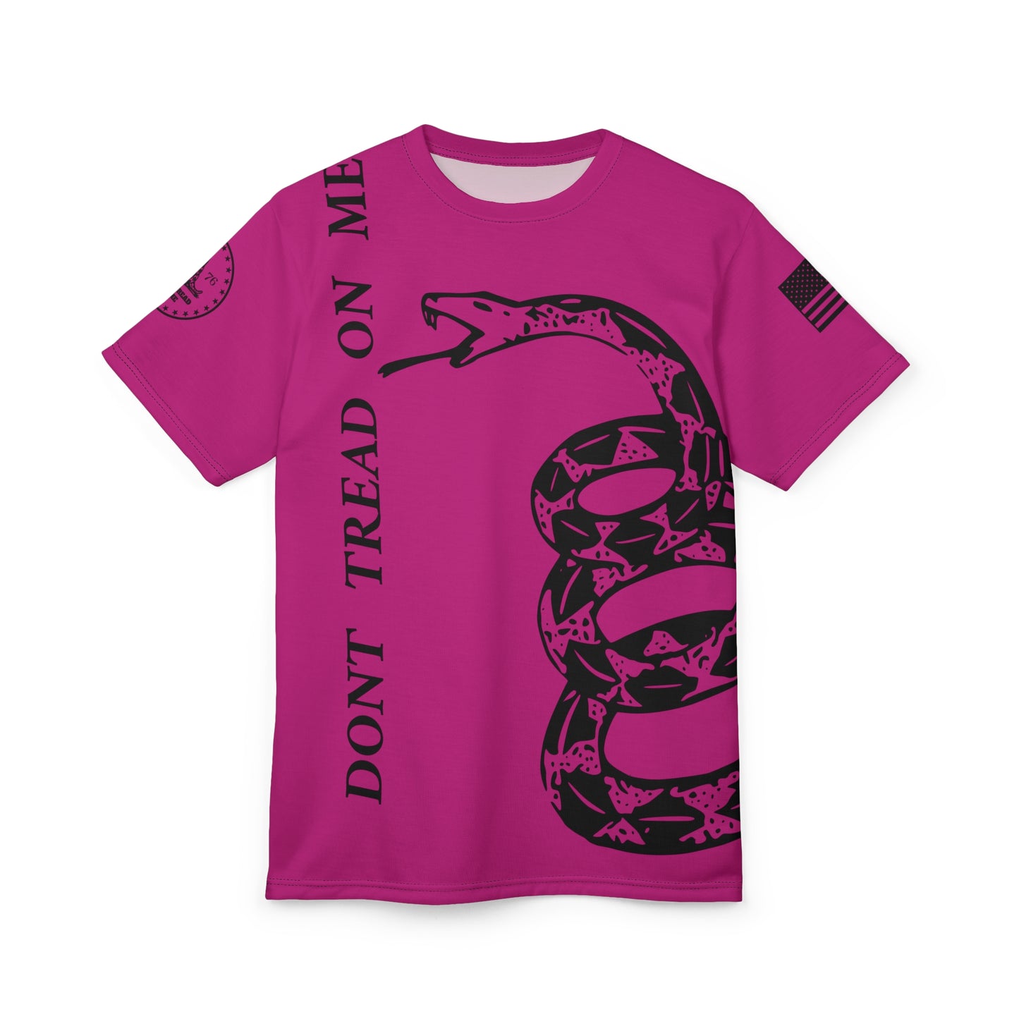 TF - We The People -Dont Tread On Me Abstract Tee - Pink- Unisex Cut & Sew Tee (AOP)