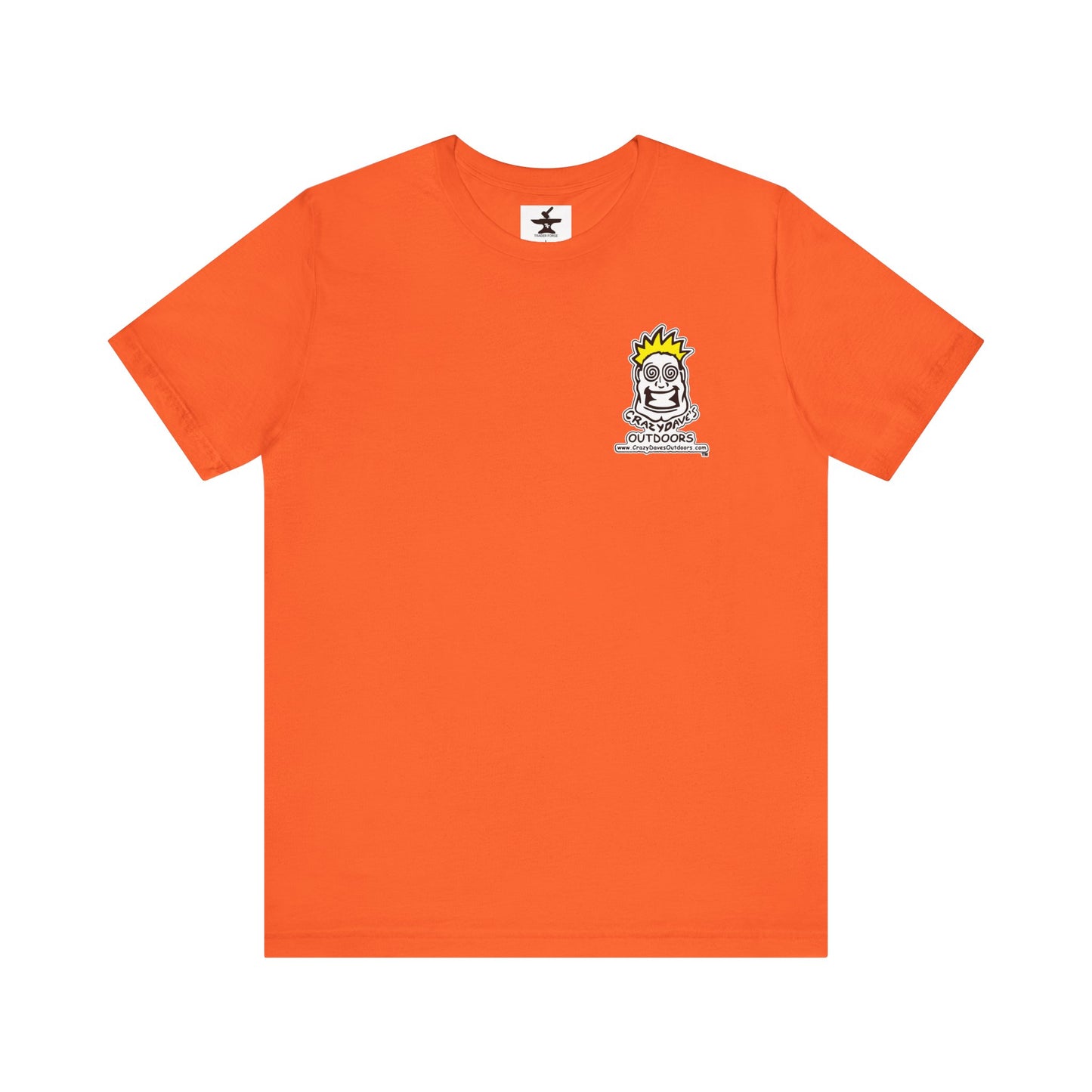 Crazy Daves Outdoors Logo Front and Back- Tee - Front- Unisex Jersey Short Sleeve Tee