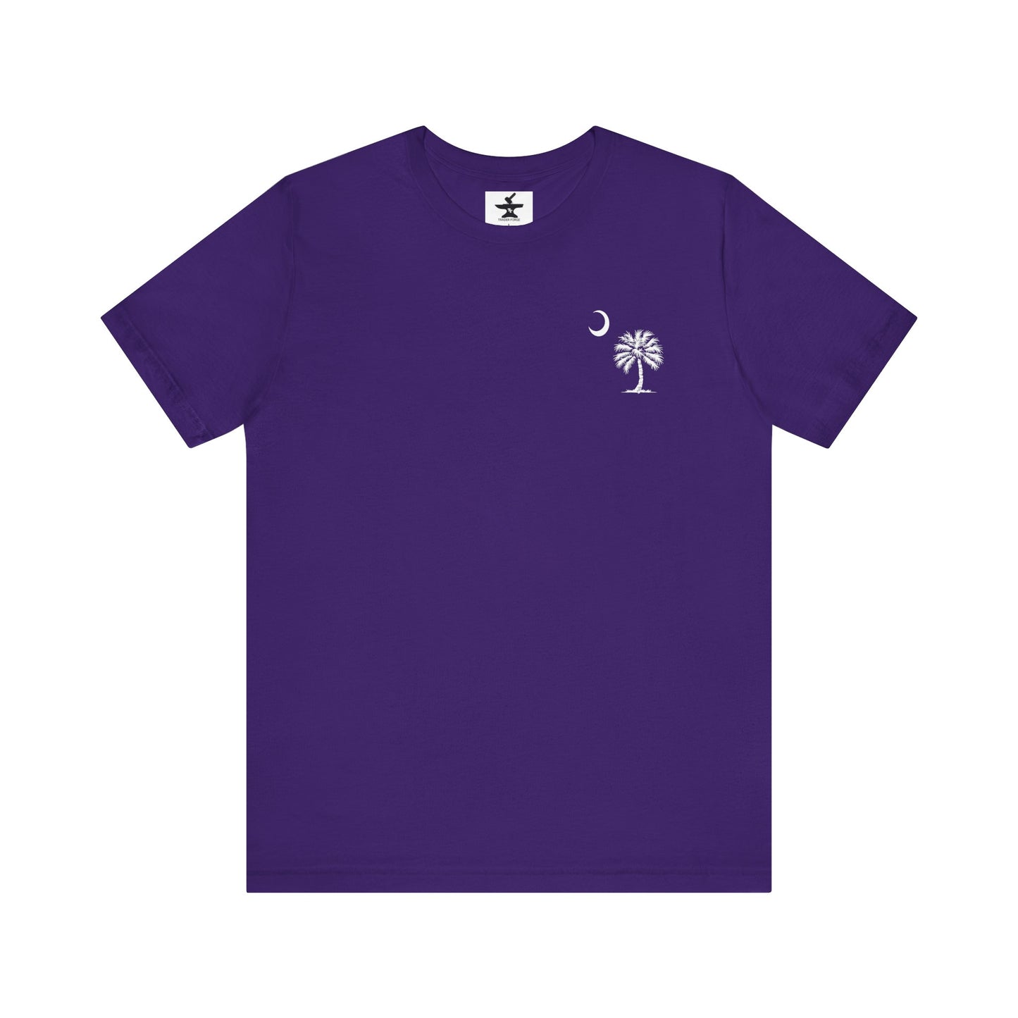 Palmetto Tree and Crescent - Front and Back Print - Unisex Jersey Short Sleeve Tee
