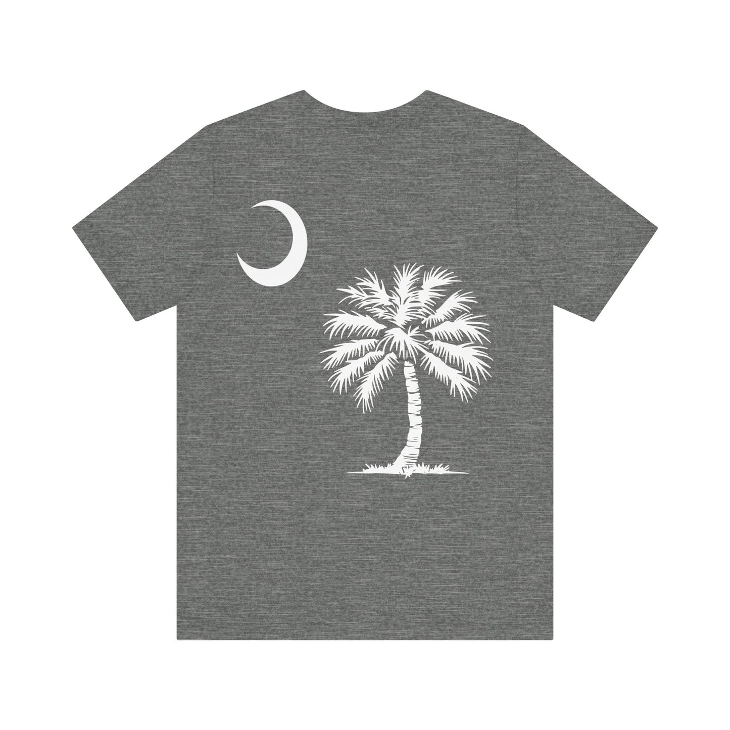 Palmetto Tree and Crescent - Front and Back Print - Unisex Jersey Short Sleeve Tee