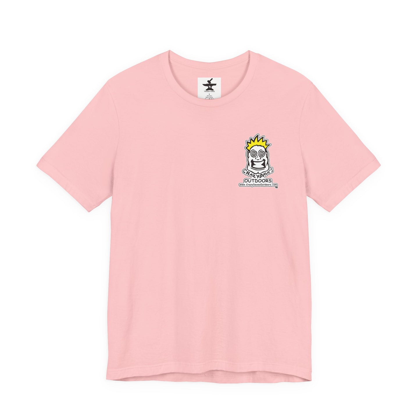 Crazy Daves Outdoors Logo Front and Back- Tee - Front- Unisex Jersey Short Sleeve Tee