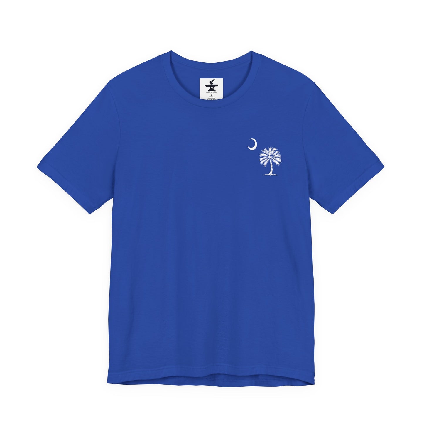 Palmetto Tree and Crescent - Front and Back Print - Unisex Jersey Short Sleeve Tee