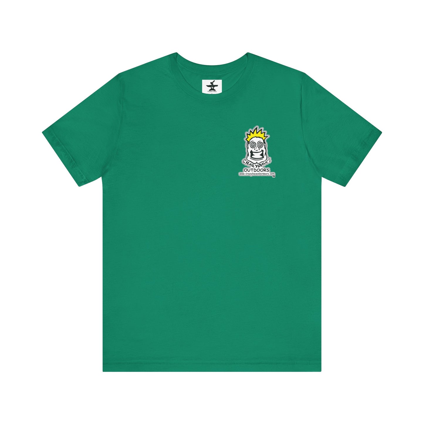 Crazy Daves Outdoors Logo Front and Back- Tee - Front- Unisex Jersey Short Sleeve Tee