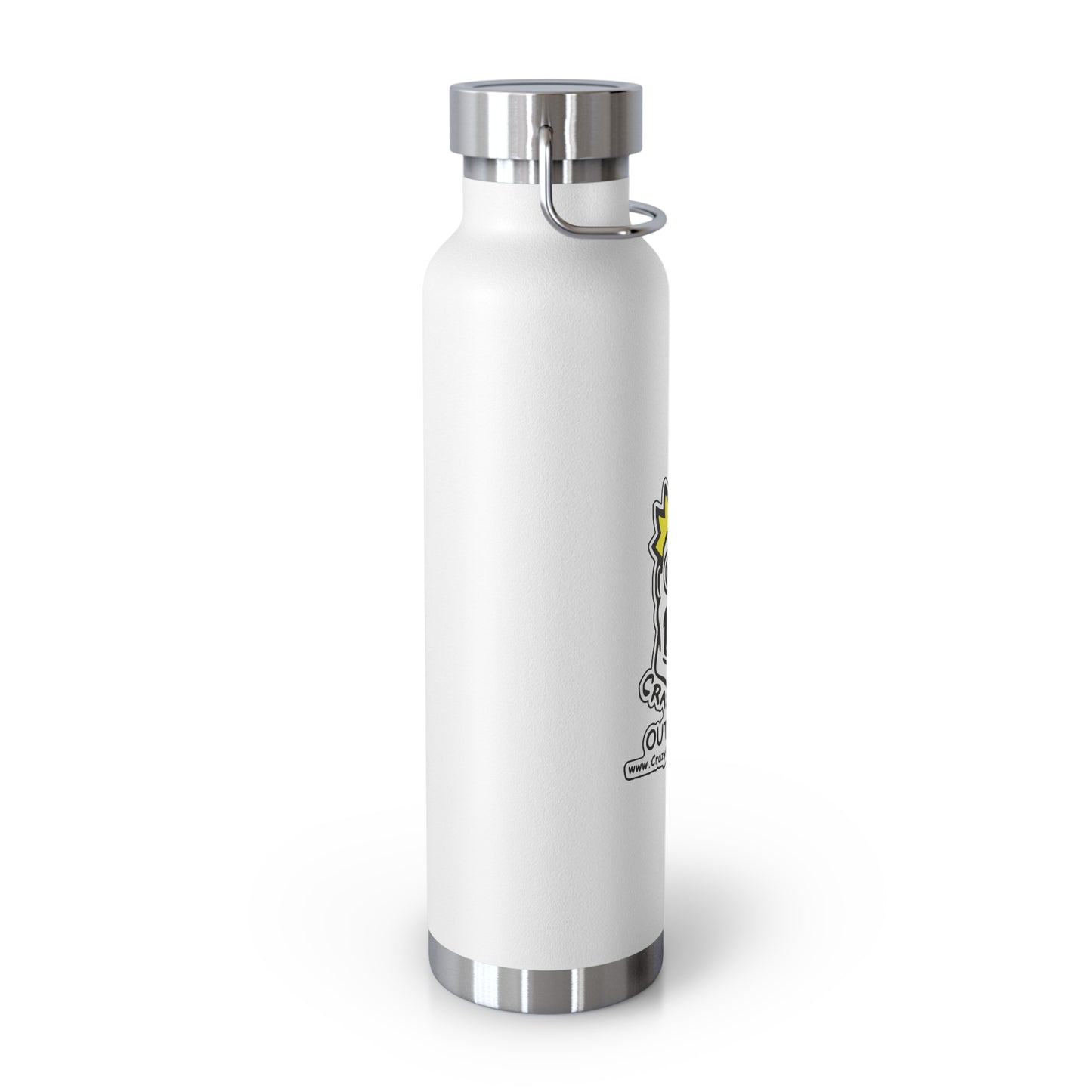 Crazy Dave's Outdoors Logo - Stylish Insulated Water Bottle, 22oz, Copper Vacuum Flask, Outdoor Hydration Gift, Eco-Friendly Travel Mug, SC Palmetto State Design