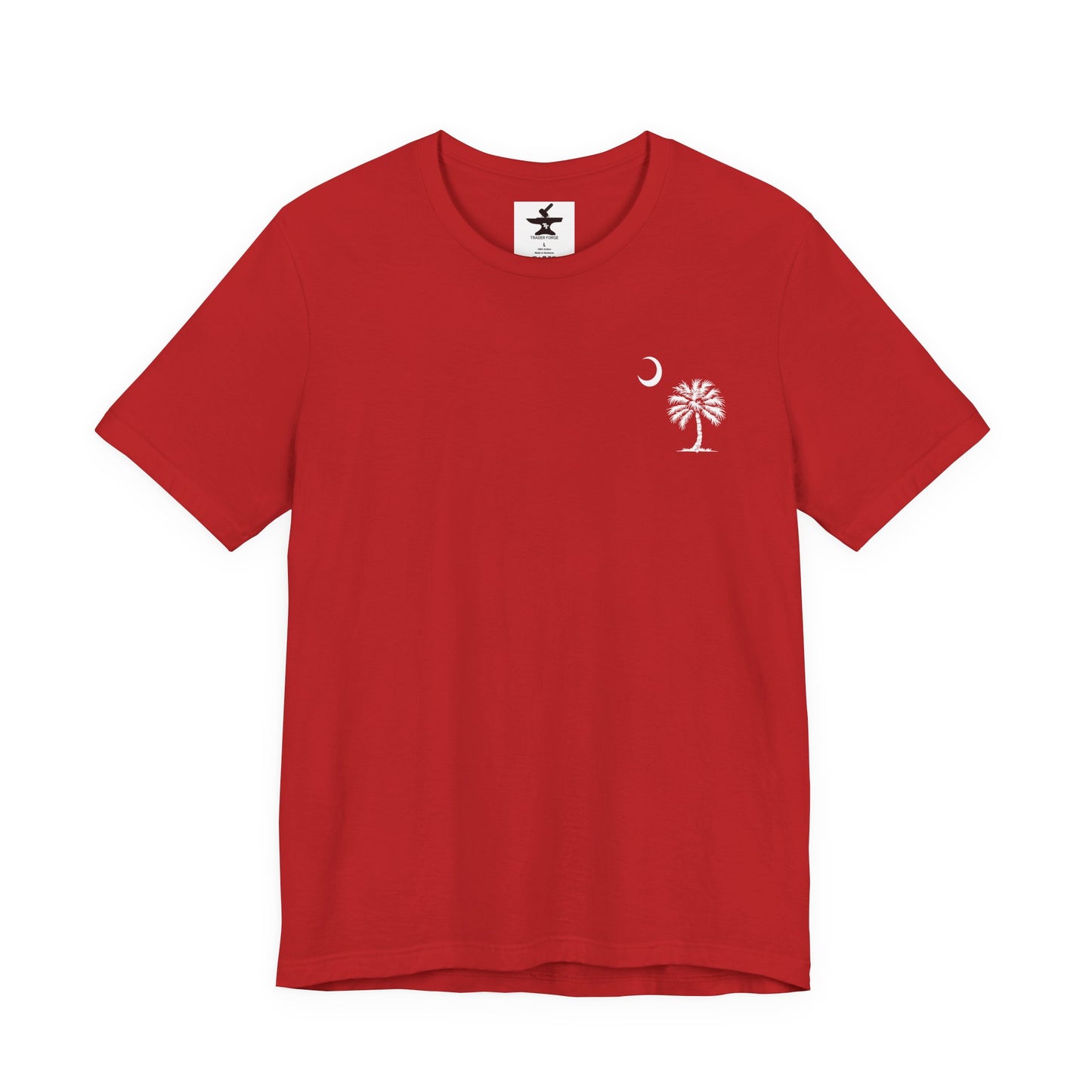 Palmetto Tree and Crescent - Front and Back Print - Unisex Jersey Short Sleeve Tee