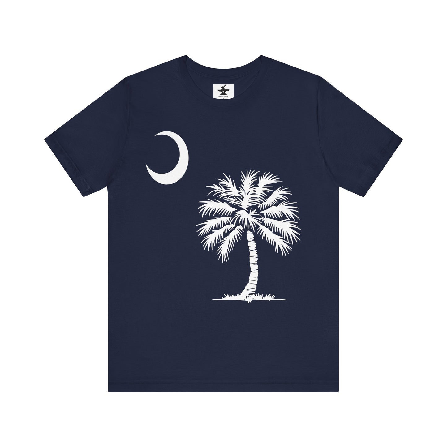 Palmetto Tree and Crescent Tee Shirt-Unisex Jersey Short Sleeve Tee