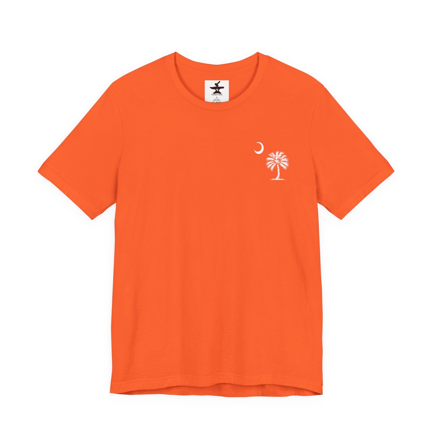 Palmetto Tree and Crescent - Front and Back Print - Unisex Jersey Short Sleeve Tee
