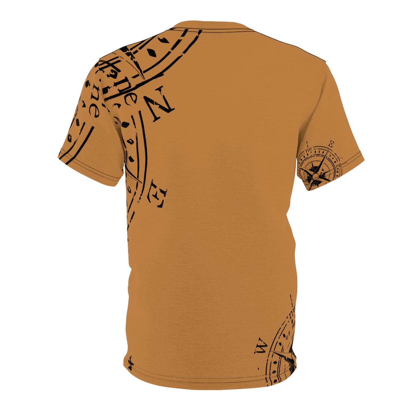 TF - Compass Abstract - Light Brown - Unisex Cut & Sew Tee (AOP)