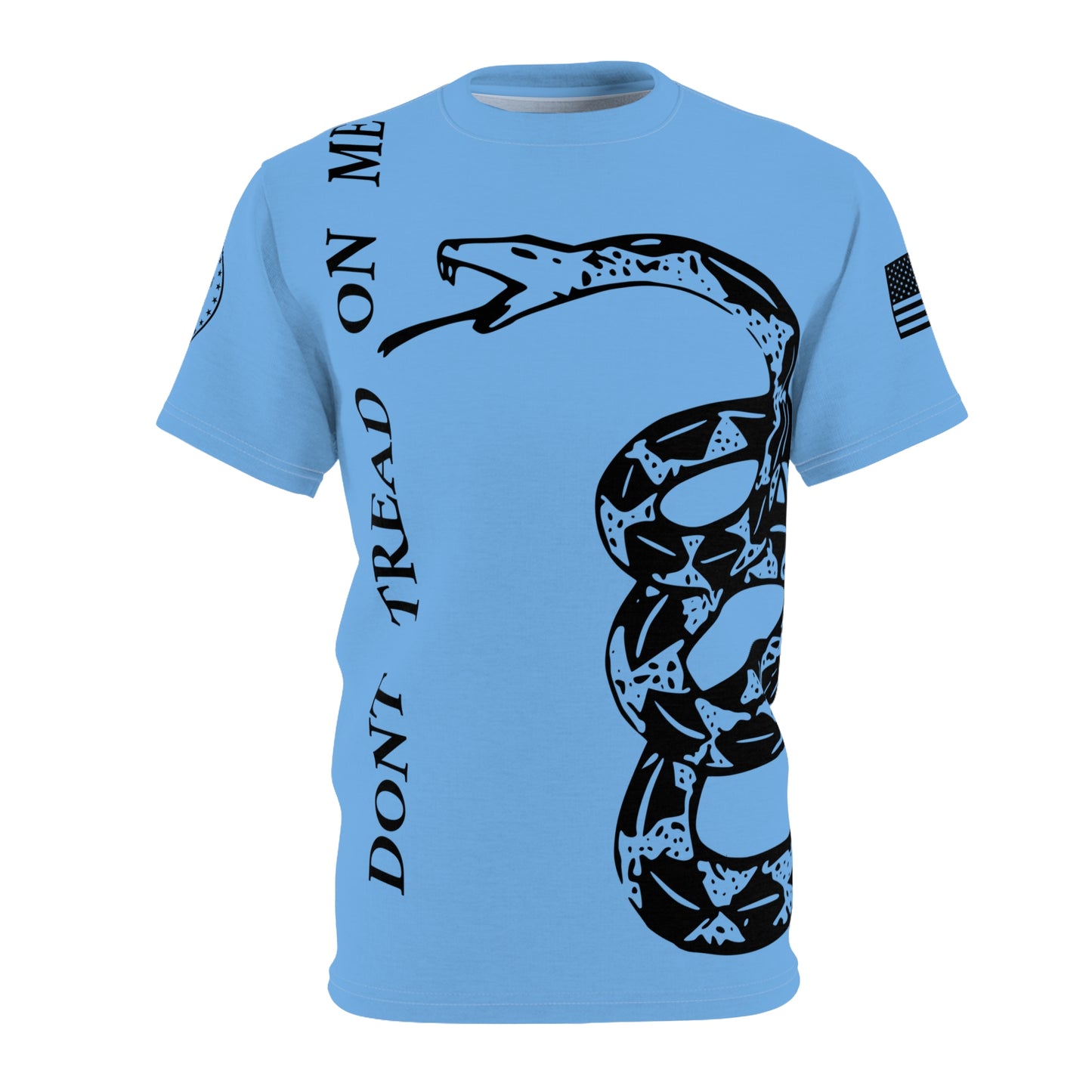 TF - We The People -Dont Tread On Me Abstract Tee - Blue-Unisex Cut & Sew Tee (AOP)