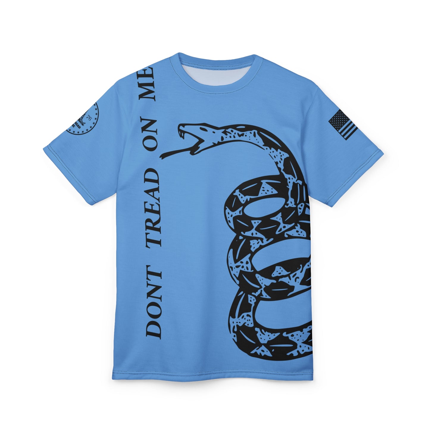 TF - We The People -Dont Tread On Me Abstract Tee - Blue-Unisex Cut & Sew Tee (AOP)