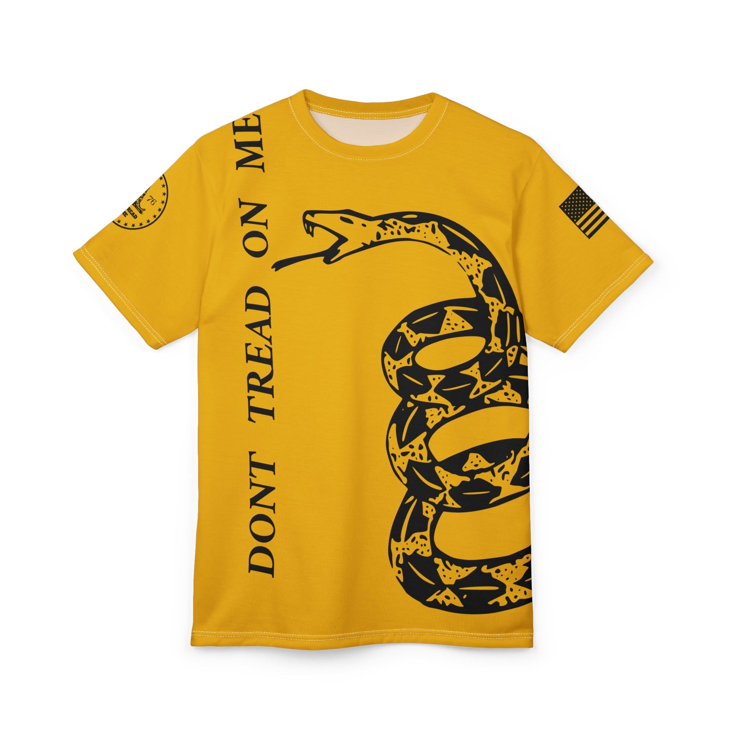 TF - We The People -Dont Tread On Me Abstract Tee - Yellow - Unisex Cut & Sew Tee (AOP)