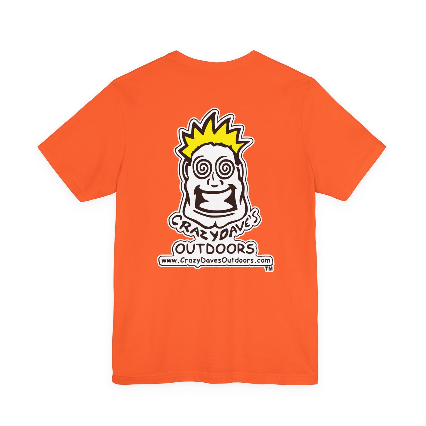 Crazy Daves Outdoors Logo Front and Back- Tee - Front- Unisex Jersey Short Sleeve Tee