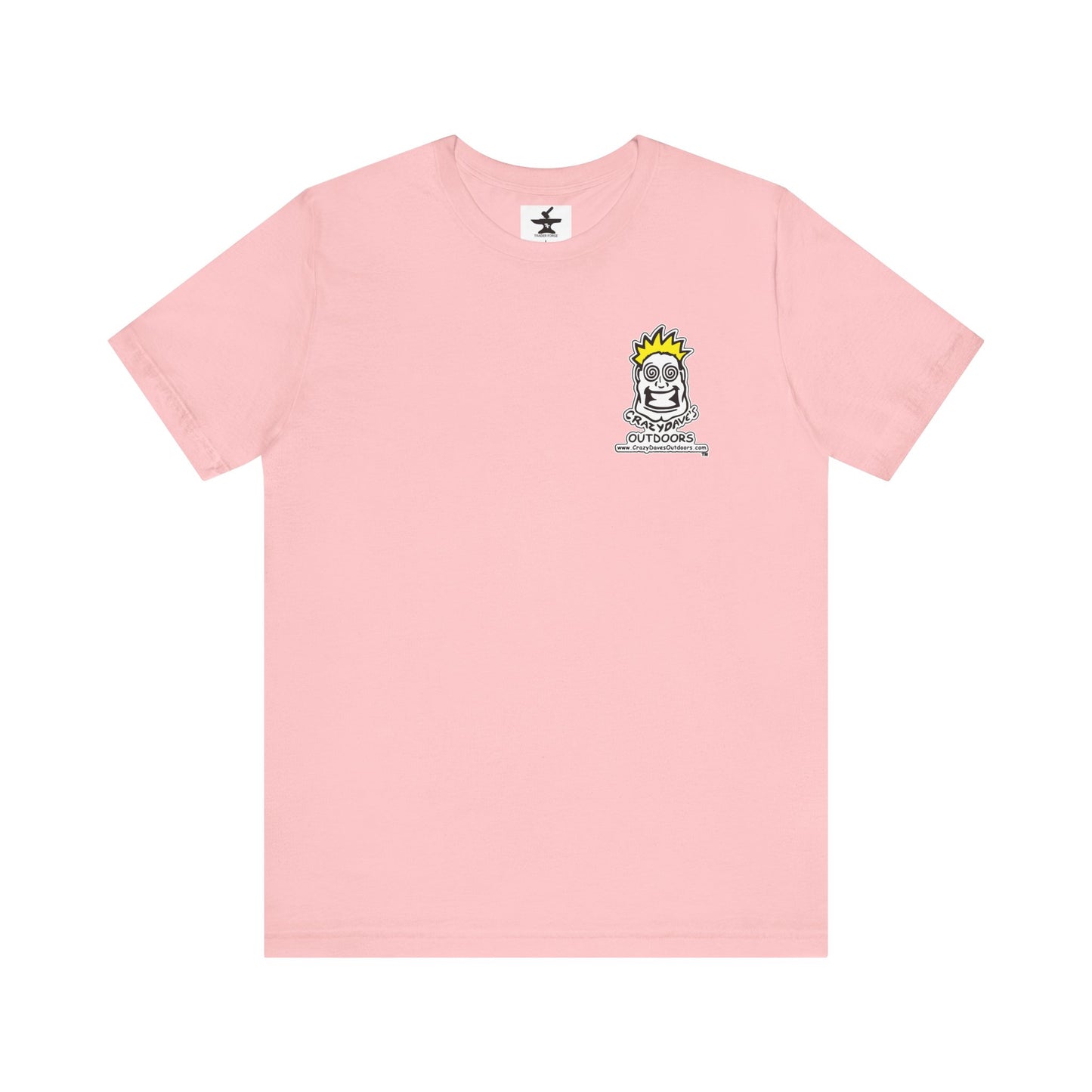Crazy Daves Outdoors Logo Front and Back- Tee - Front- Unisex Jersey Short Sleeve Tee