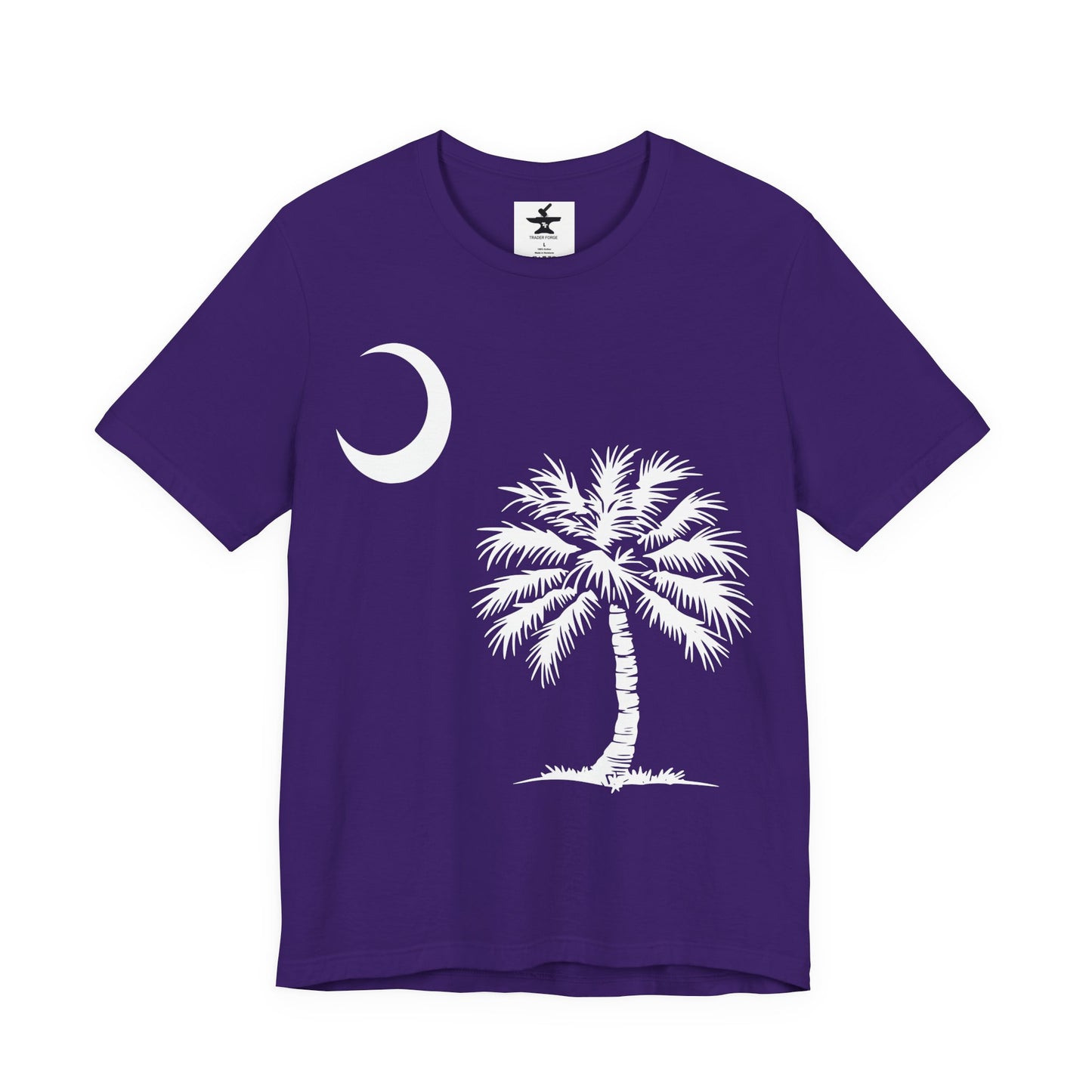 Palmetto Tree and Crescent Tee Shirt-Unisex Jersey Short Sleeve Tee