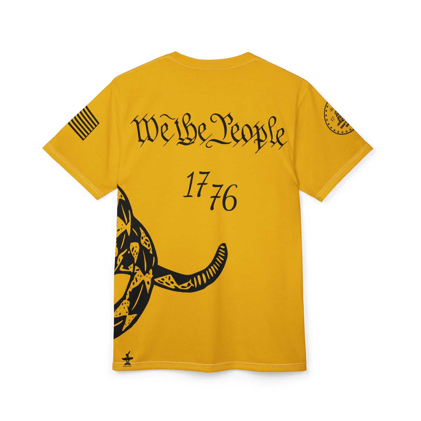 TF - We The People -Dont Tread On Me Abstract Tee - Yellow - Unisex Cut & Sew Tee (AOP)