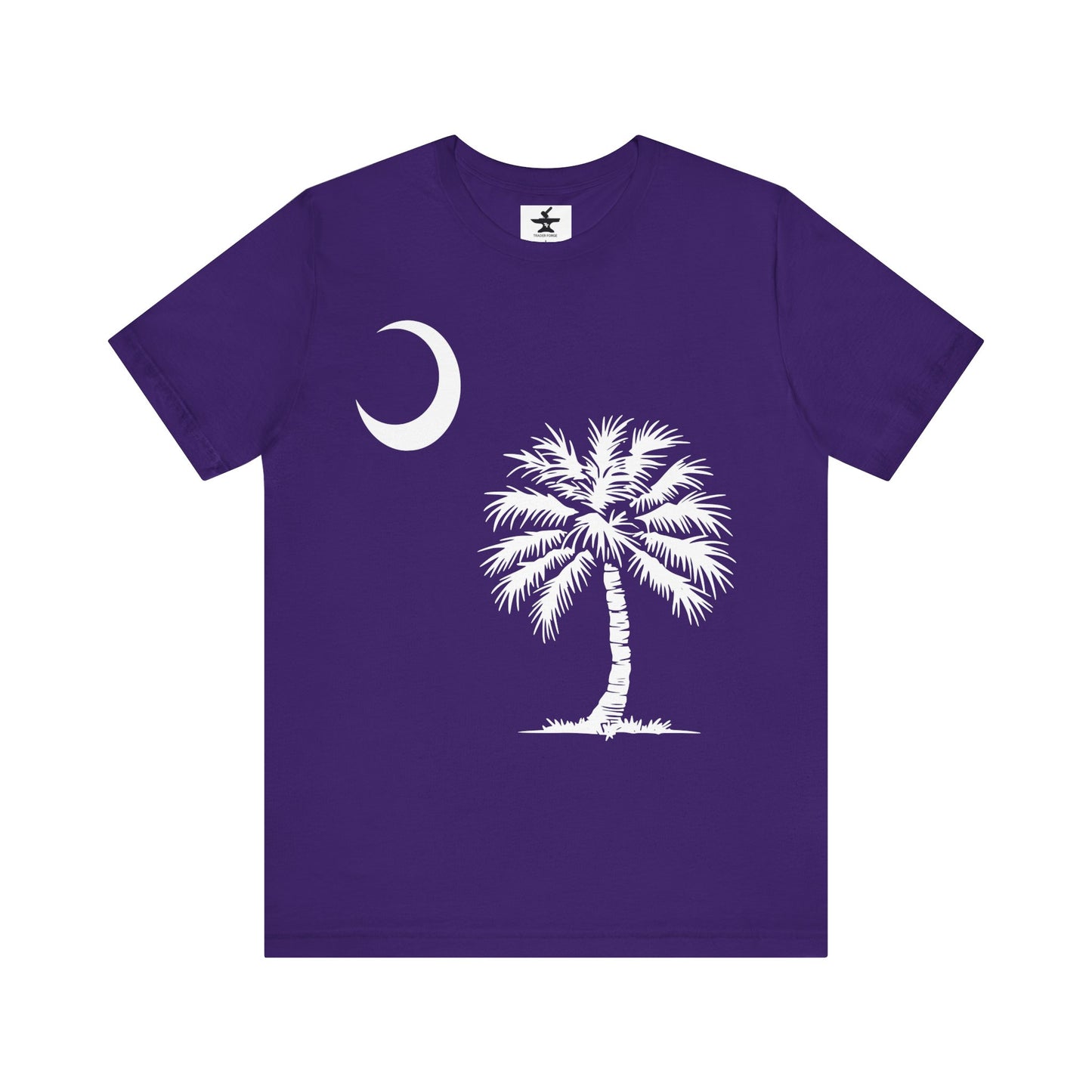 Palmetto Tree and Crescent Tee Shirt-Unisex Jersey Short Sleeve Tee