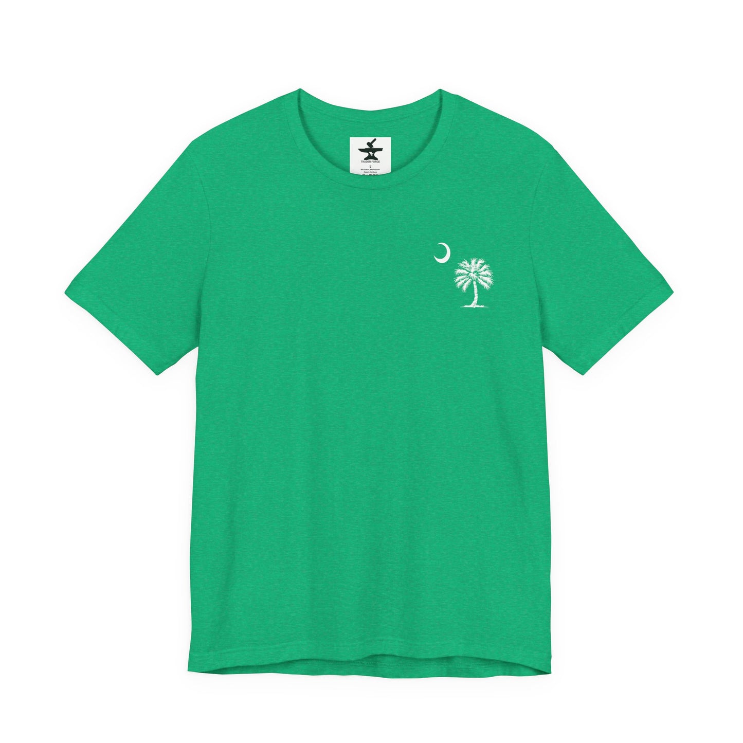 Palmetto Tree and Crescent - Front and Back Print - Unisex Jersey Short Sleeve Tee