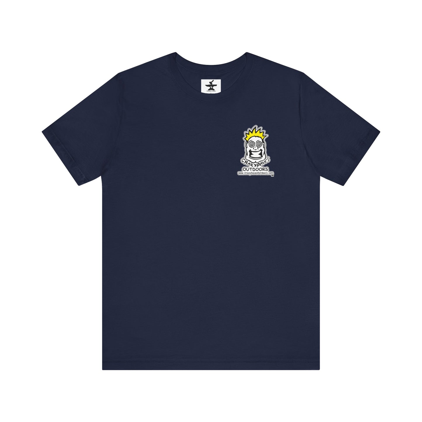 Crazy Daves Outdoors Logo Front and Back- Tee - Front- Unisex Jersey Short Sleeve Tee