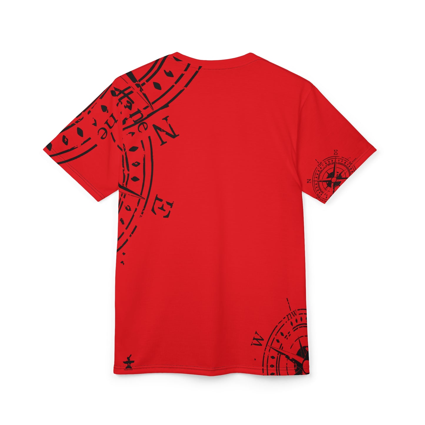 TF - Compass Abstract - Red - Unisex Cut & Sew Tee (AOP)