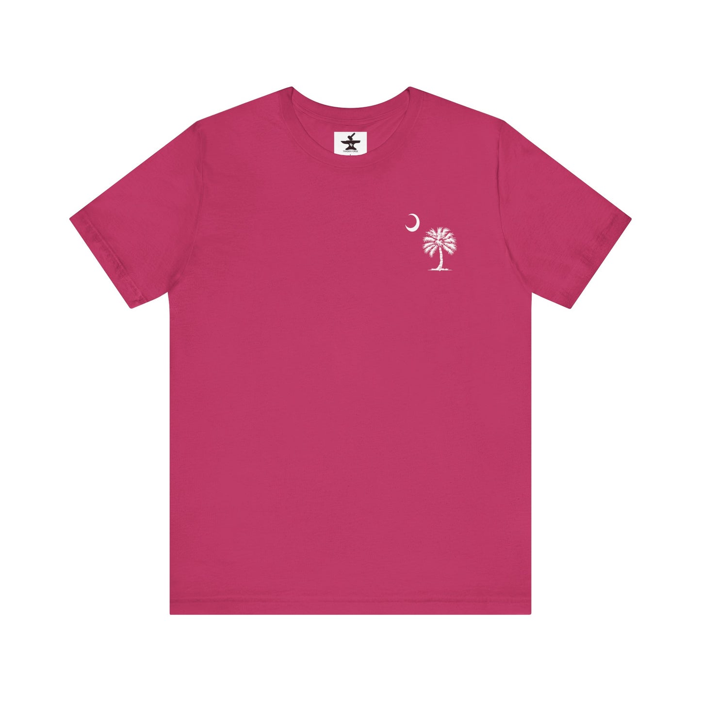 Palmetto Tree and Crescent - Front and Back Print - Unisex Jersey Short Sleeve Tee