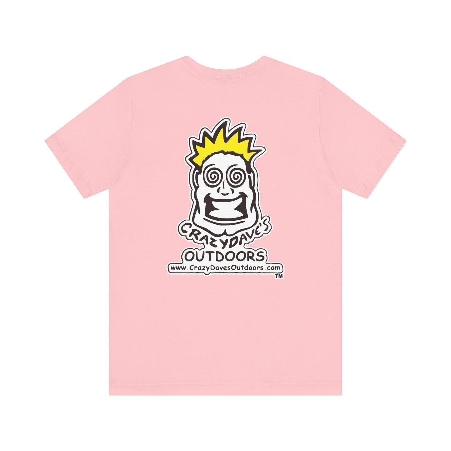 Crazy Daves Outdoors Logo Front and Back- Tee - Front- Unisex Jersey Short Sleeve Tee