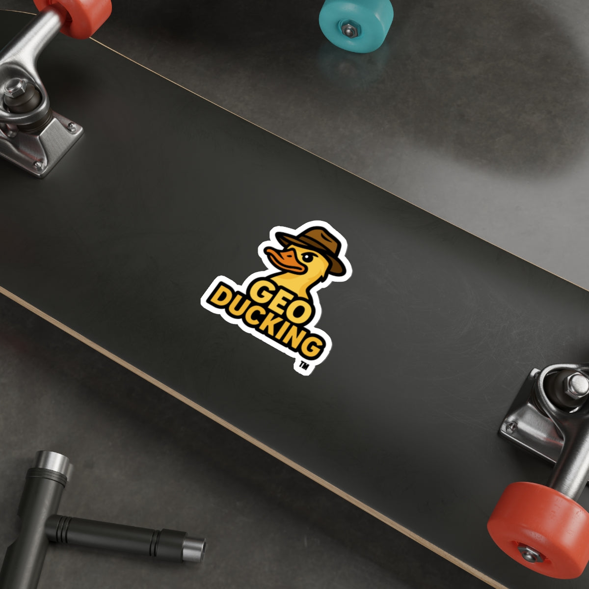 GeoDucking Die-Cut Stickers | Fun Décor for Laptops, Water Bottles, and Gear | Ideal for Camping, Hiking, and Sports Enthusiasts