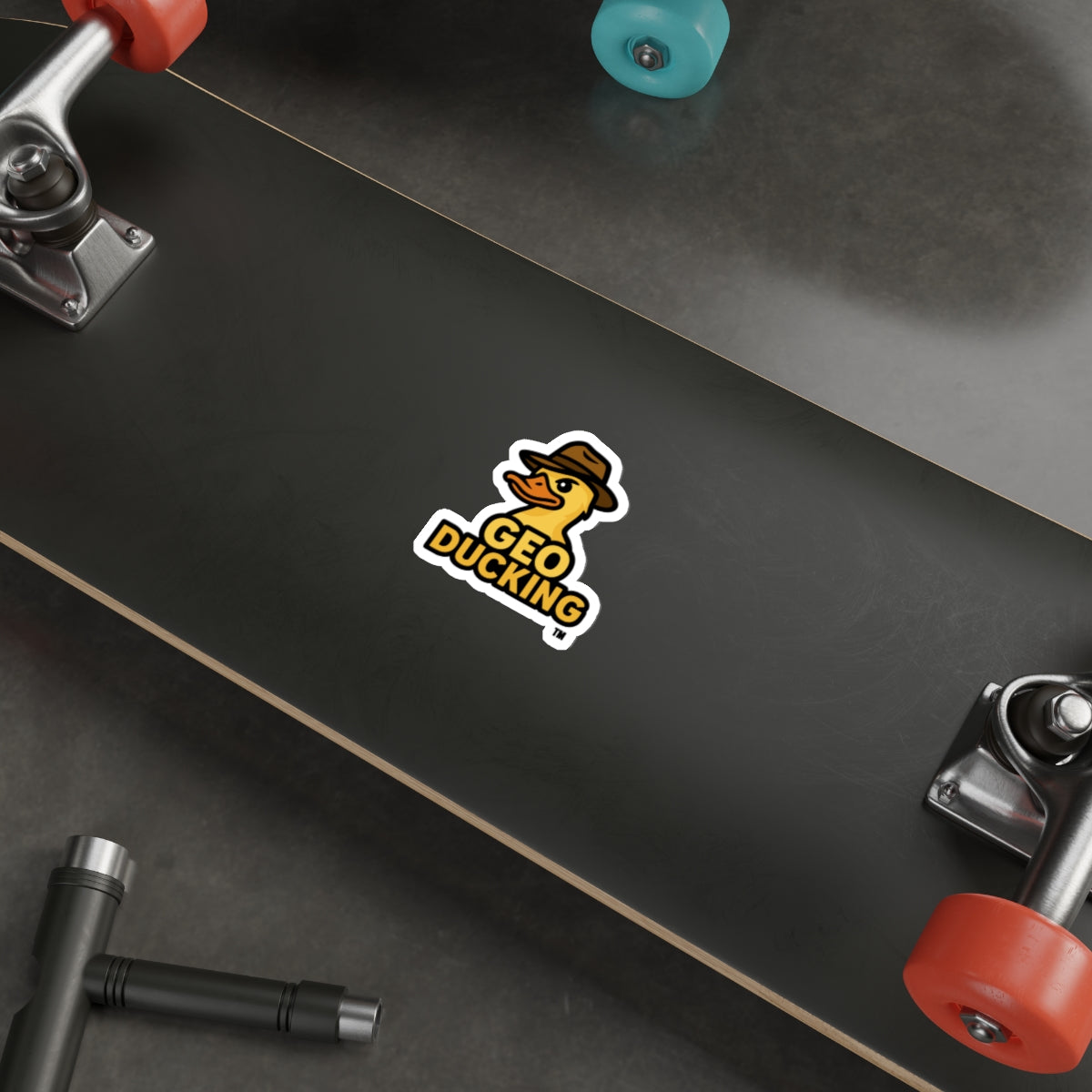 GeoDucking Die-Cut Stickers | Fun Décor for Laptops, Water Bottles, and Gear | Ideal for Camping, Hiking, and Sports Enthusiasts