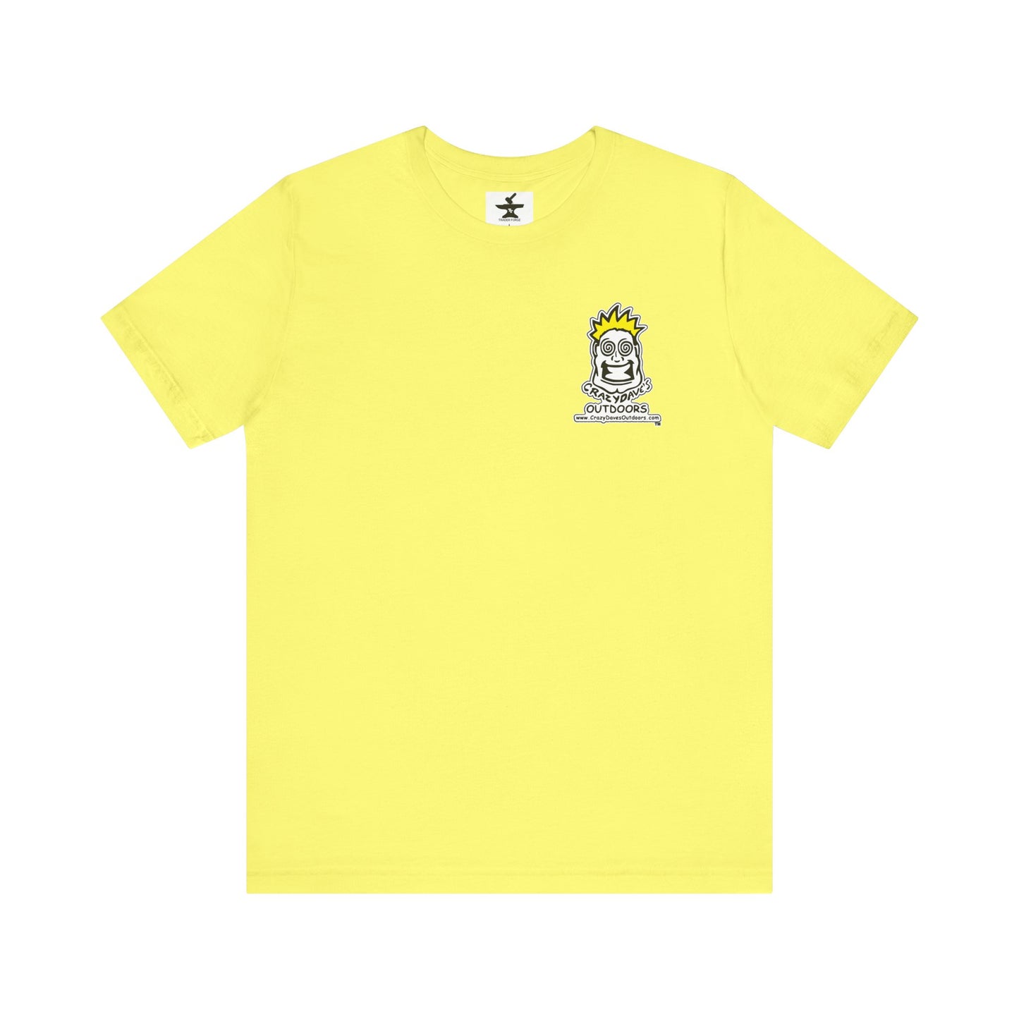 Crazy Daves Outdoors Logo Front and Back- Tee - Front- Unisex Jersey Short Sleeve Tee